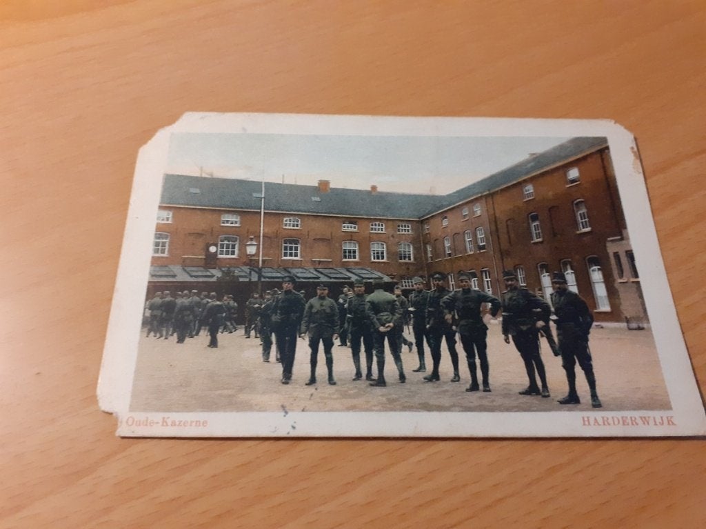 kazerne Harderwijk  militair   1918, Ophalen of Verzenden, Voor 1920, Gelopen, Gelderland
