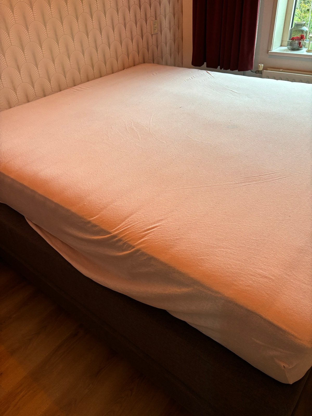 Tweepersoonsbed met matras - gebruikt, Overige materialen, Gebruikt, Blauw, Tweepersoons