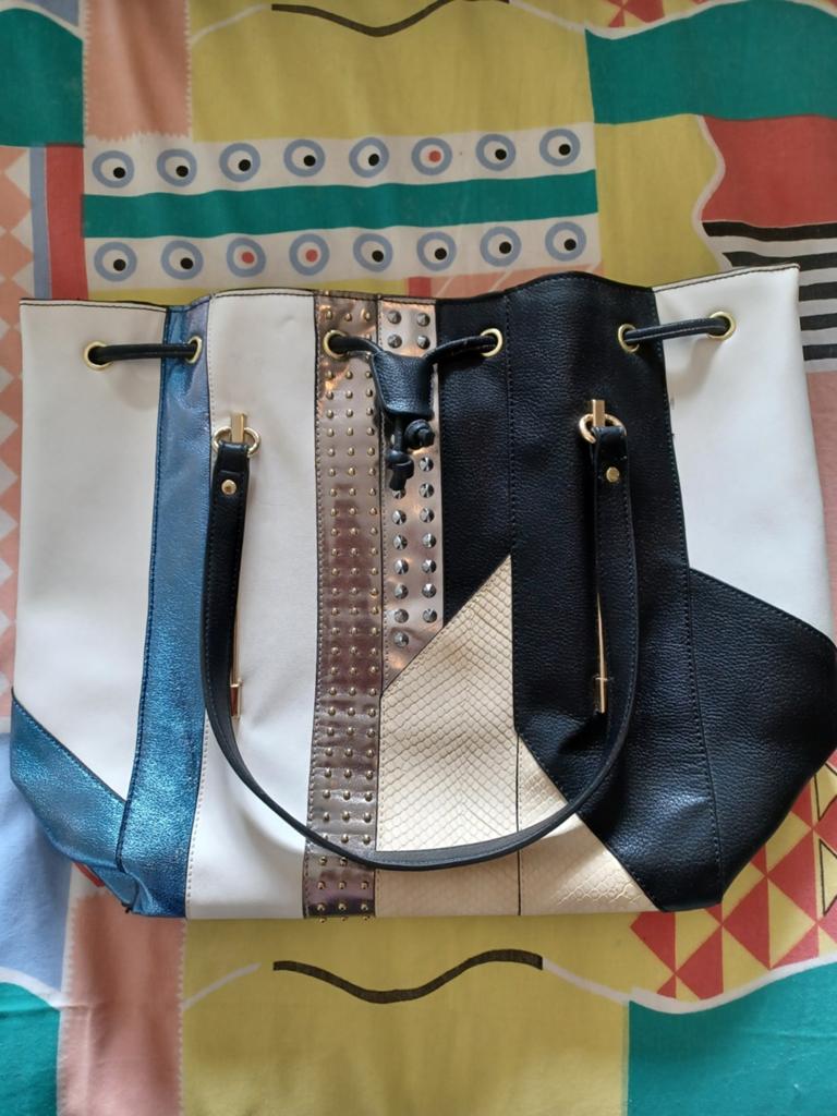 Leuke grote tas met bling elementen., Sieraden, Tassen en Uiterlijk, Tassen | Damestassen, Ophalen, Blauw