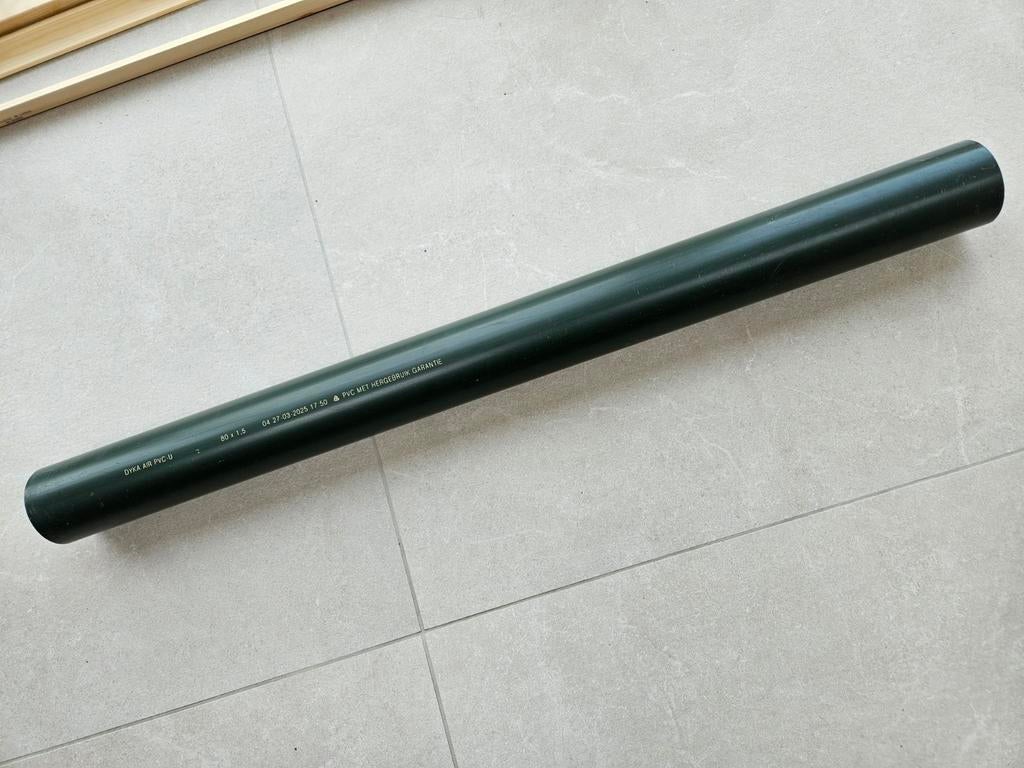 Dyka Air PVC antistatisch 80mm lengte 92cm., Doe-het-zelf en Verbouw, Buizen en Afvoer, Ophalen, Pvc, Minder dan 2 meter, 80 mm of meer