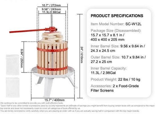 Handmatige Sapcentrifuge - Kitchen Citruspers - Handmatige F, Corvance B.V., Verzenden, Nieuw, Corvancebol@gmail.com