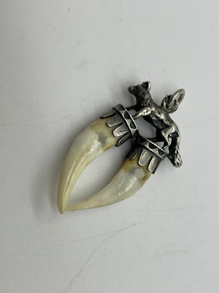 D993 Prachtige zilveren hanger jachttrofee, Sieraden, Tassen en Uiterlijk, Antieke sieraden, Ophalen of Verzenden, Zilver, Hanger