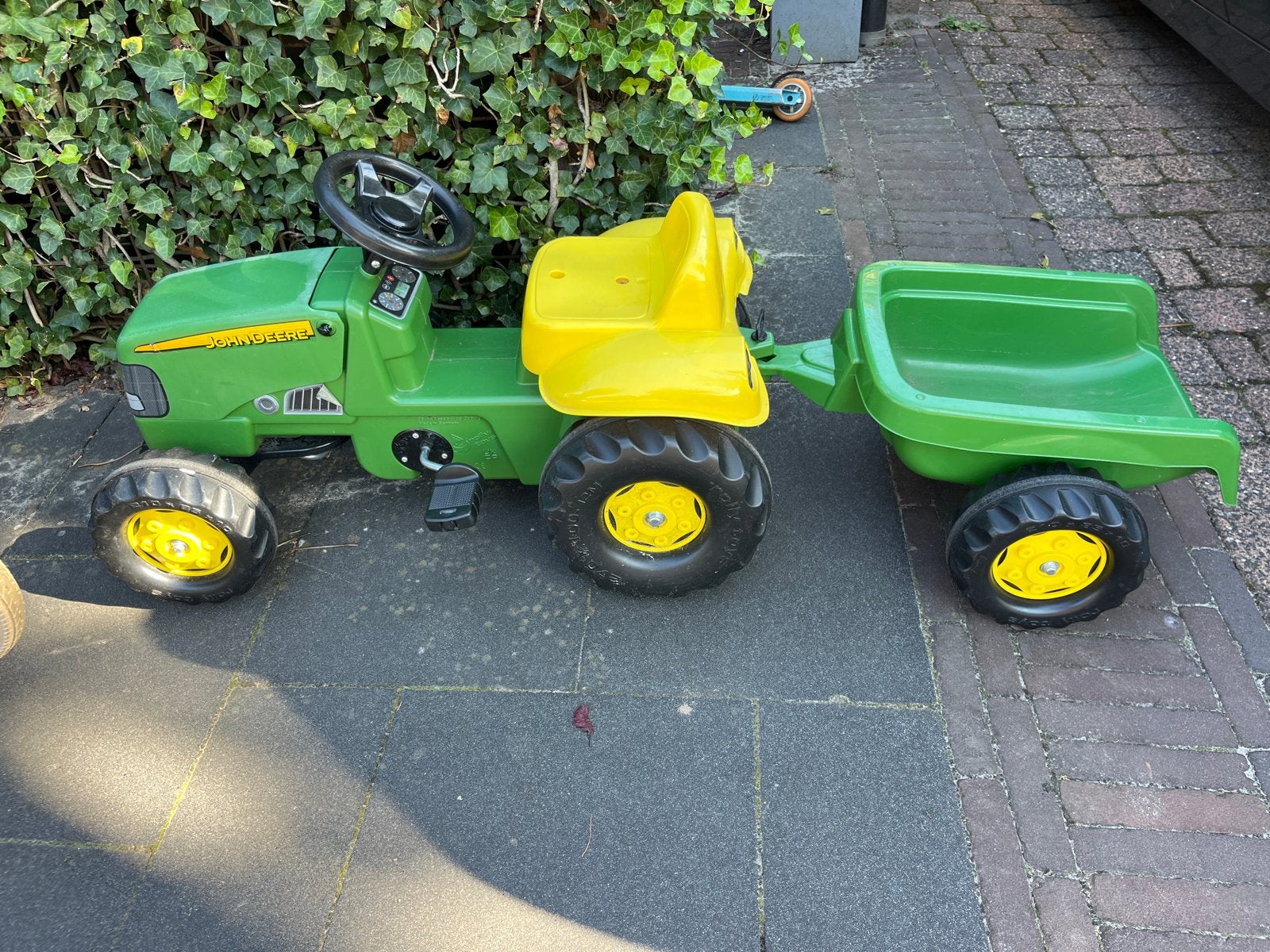 John Deere traptractor met aanhanger - In goede staat, Ophalen, Gebruikt, Trapvoertuig