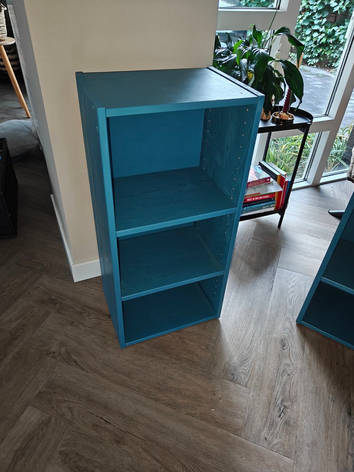 IKEA Ivar kast/boekenkast - Blauw geverfd, Huis en Inrichting, Ophalen, Met plank(en), Minder dan 50 cm, Gebruikt