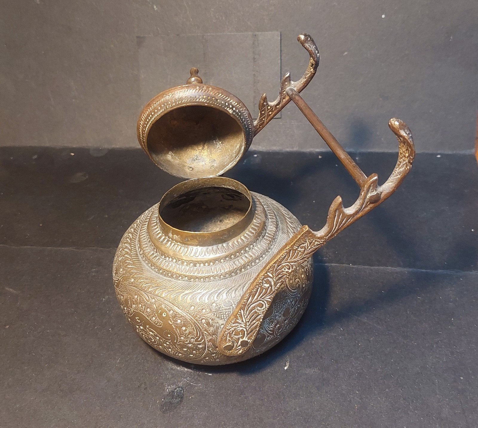 inktpot met pennensteunen in de vorm van kobra's zeldzaam, Ophalen of Verzenden
