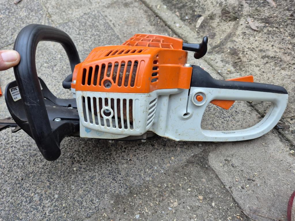 Stihl HS 45 Heggenschaar - Benzine, 450mm blad, Tuin en Terras, Heggenscharen, Ophalen of Verzenden, Gebruikt, Benzine, Stihl