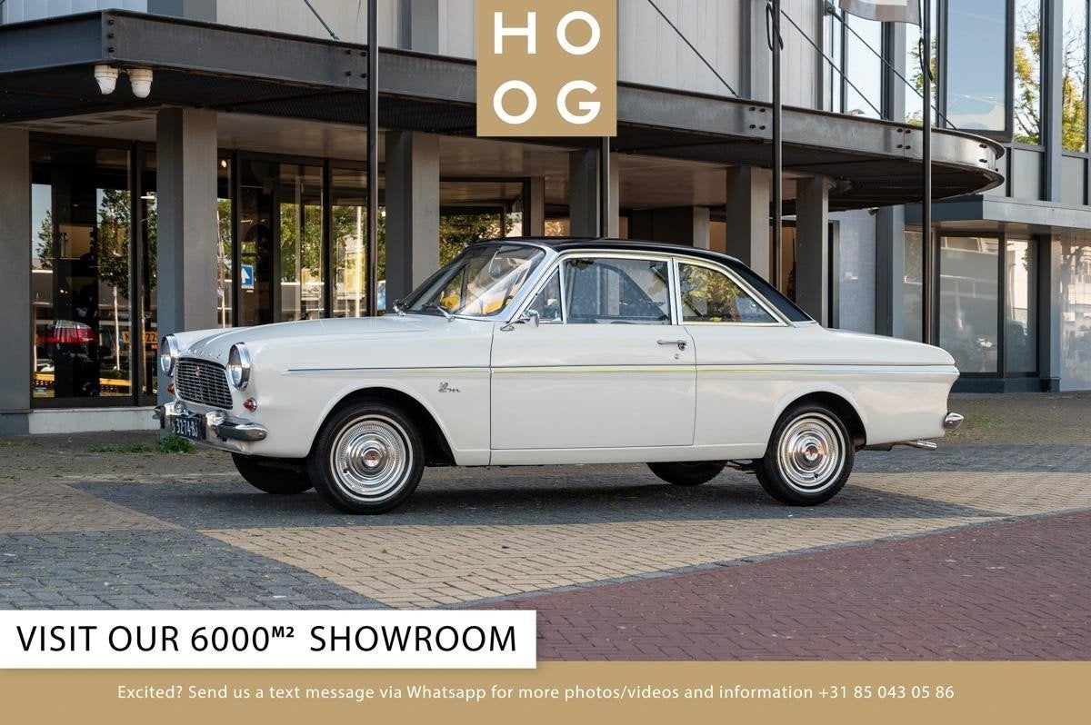 Ford Taunus 4P 12M 1500 TS (bj 1966), 1498 cc, 4 stoelen, Wit, Bedrijf