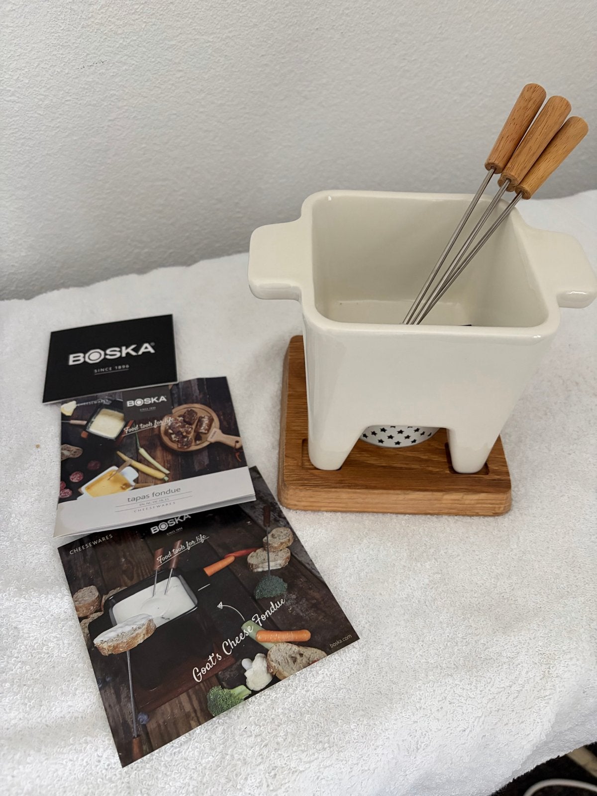 Boska Tapas Fondue Bianco L - Nieuw in doos, Ophalen, Nieuw, Steen/keramiek, Wit