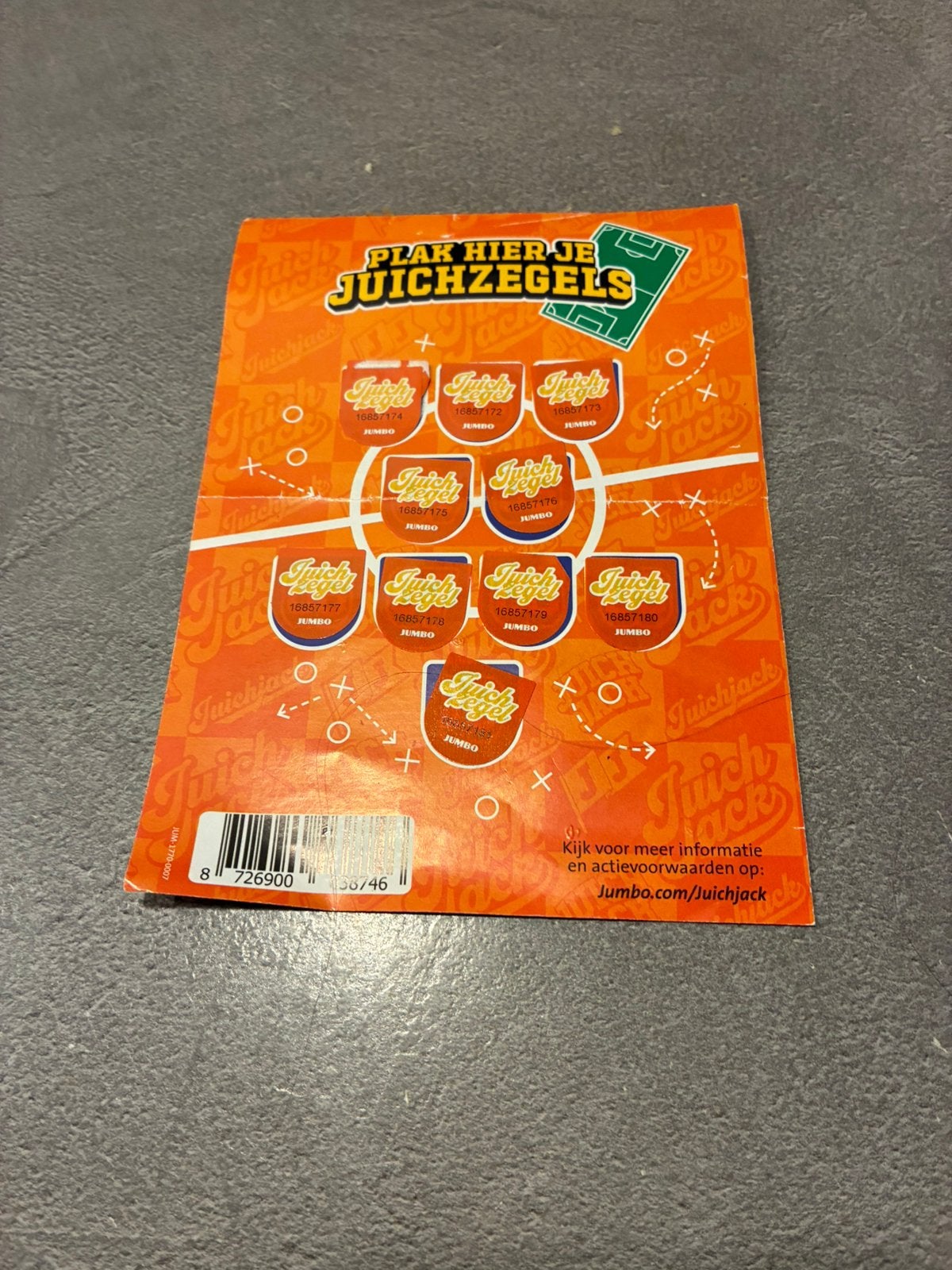 Jumbo Juiche zegels 1 volle kaart, Jumbo, Ophalen of Verzenden