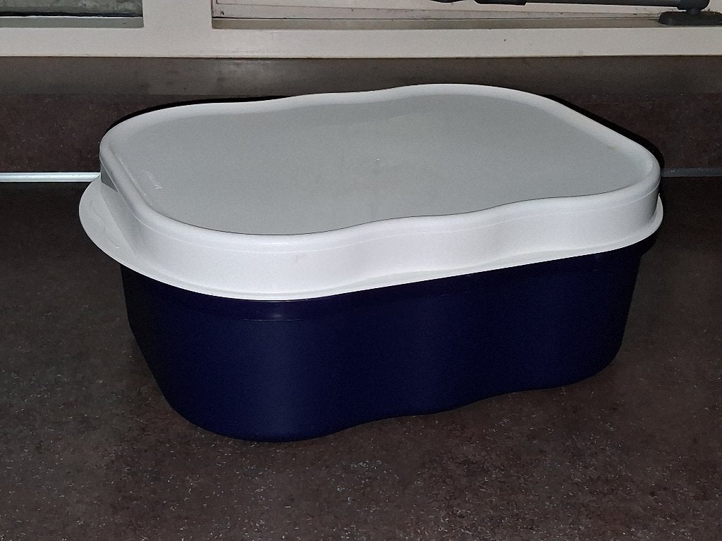 Tupperware brood doos / bak n brood / broodbox blauw, Ophalen of Verzenden, Zo goed als nieuw, Blauw, Schaal