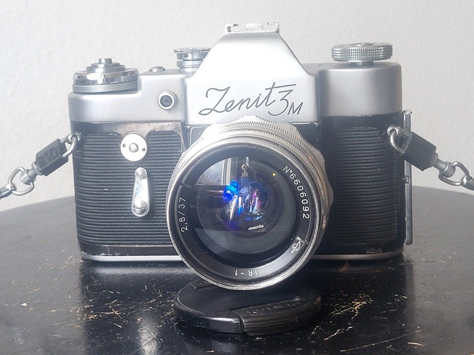Zenit 3M met MIR-1 2.8/37mm lens – M39 Zenit SLR mount, Ophalen of Verzenden, Gebruikt, Spiegelreflex, Overige Merken