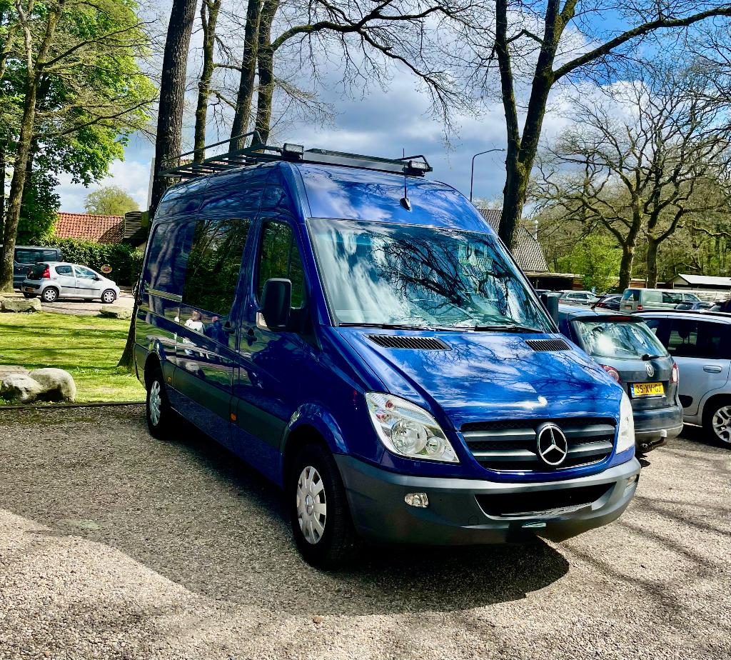 Mercedes-Benz Sprinter Buscamper 2013 Blauw, Auto's, Mercedes-Benz, Particulier, Sprinter Combi, ABS, Achteruitrijcamera, Airbags