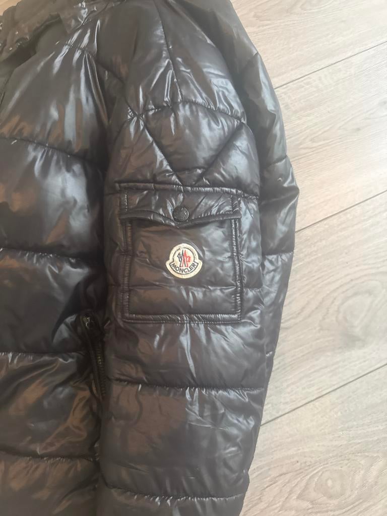 Moncler Puffer Jas Zwart Maat S, Ophalen of Verzenden, Zo goed als nieuw, Maat 46 (S) of kleiner, Zwart