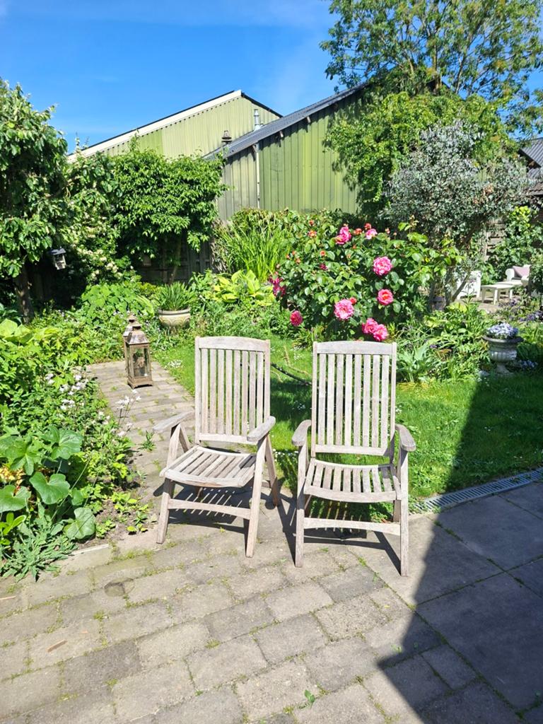 Teakhouten tuinstoelen Allure, Ophalen, Gebruikt, Teakhout, Verstelbaar
