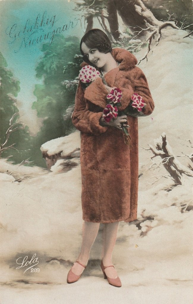 MEISJE JURK BEGIN 1900 ZEER MOOIE OUDE KAART KO507, Ophalen of Verzenden, 1920 tot 1940, Gelopen, Overige thema's