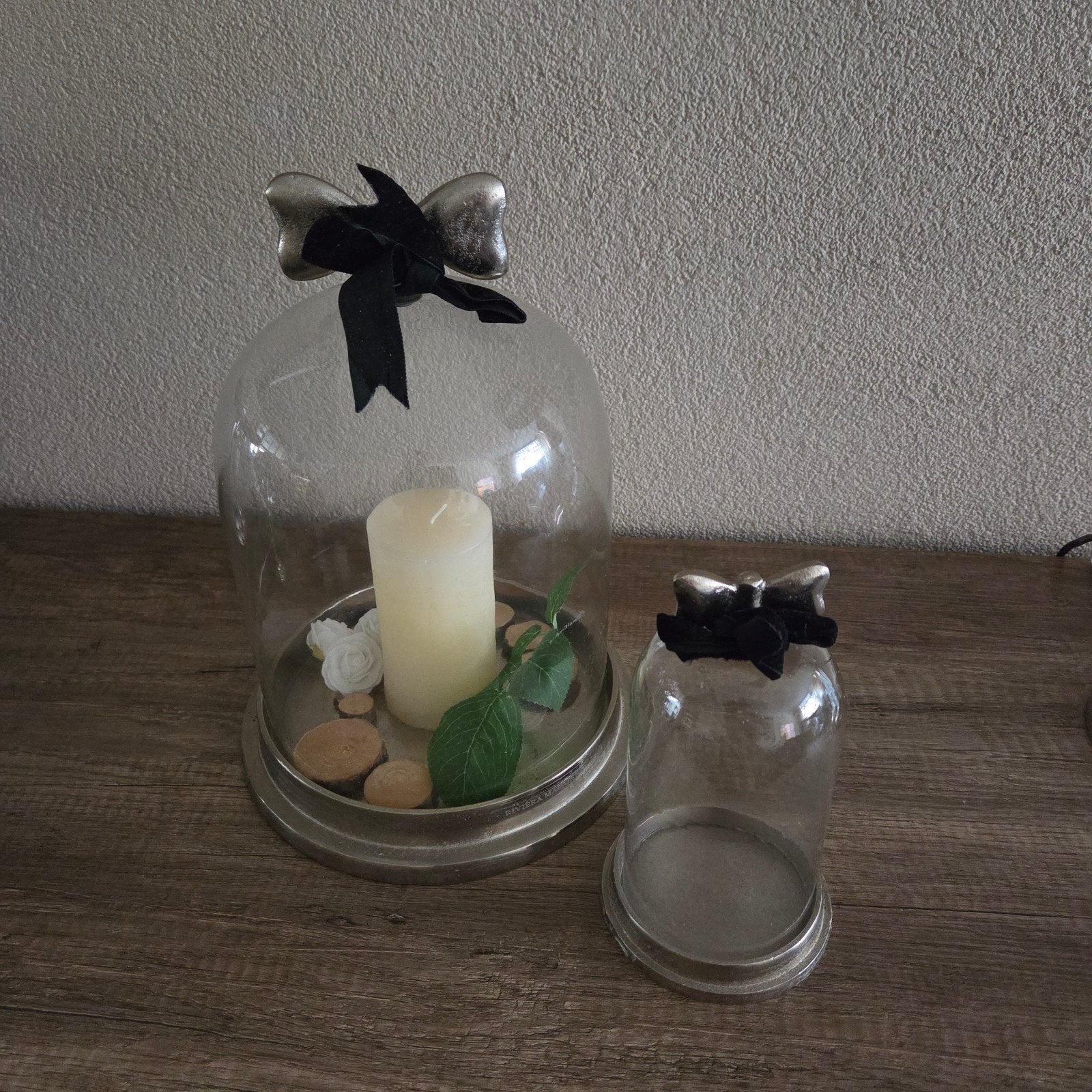 Glazen stolp Riviera maison classic bow strik, Ophalen of Verzenden