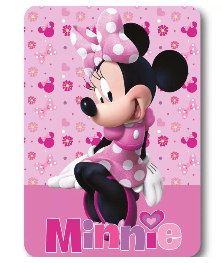 Minnie Mouse Fleece Deken - Roze Disney Fleecedeken, Nieuw, Ophalen of Verzenden, Deken of Dekbed, Nvt