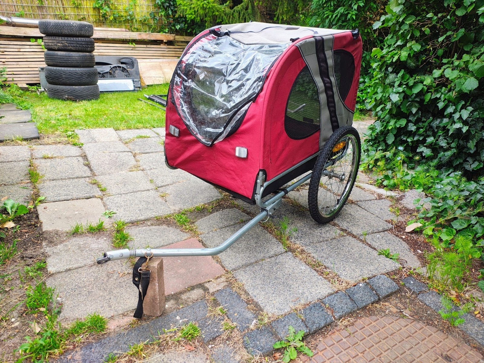 Hondenkar voor fiets, Ophalen, Gebruikt, Hondenkar, Opvouwbaar