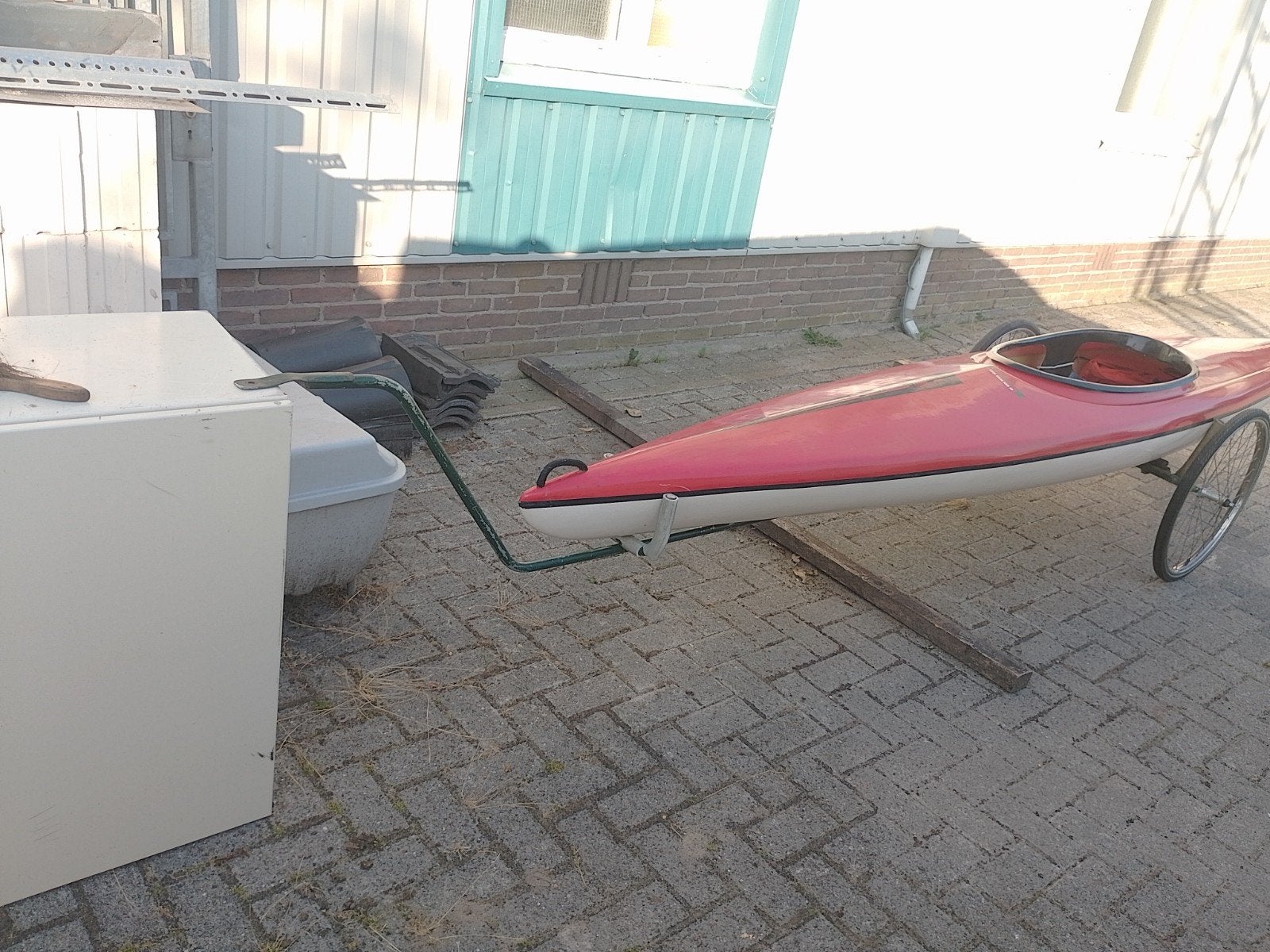 Kano met deelbaar wielstel en peddels, Ophalen of Verzenden