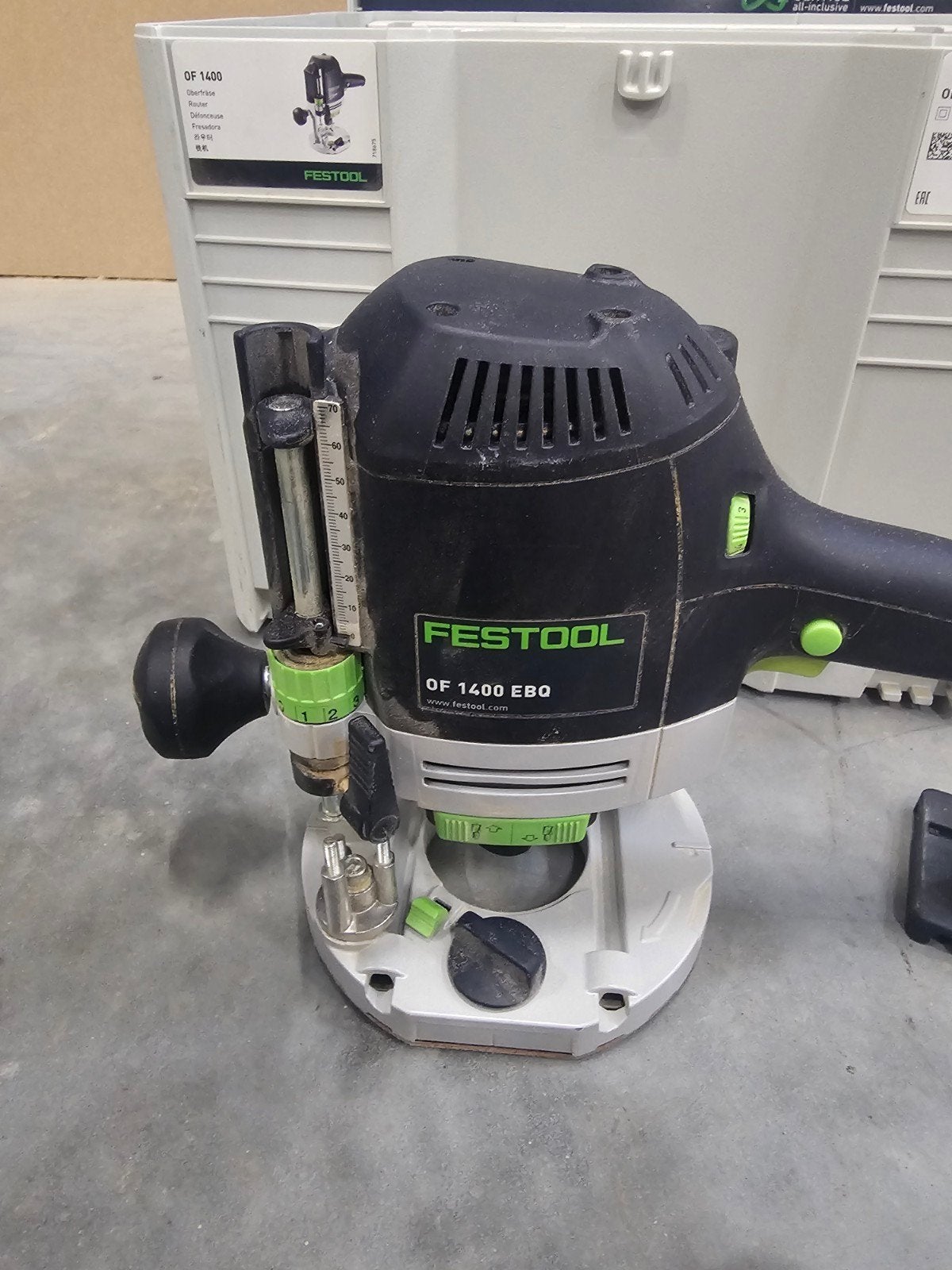 Festool OF 1400 EBQ Bovenfrees met accessoires, Ophalen, Gebruikt, Bovenfrees, Festool