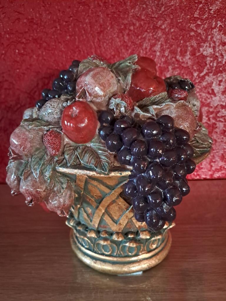 Klassieke Italiaanse stijl fruitmand sculptuur., Ophalen of Verzenden