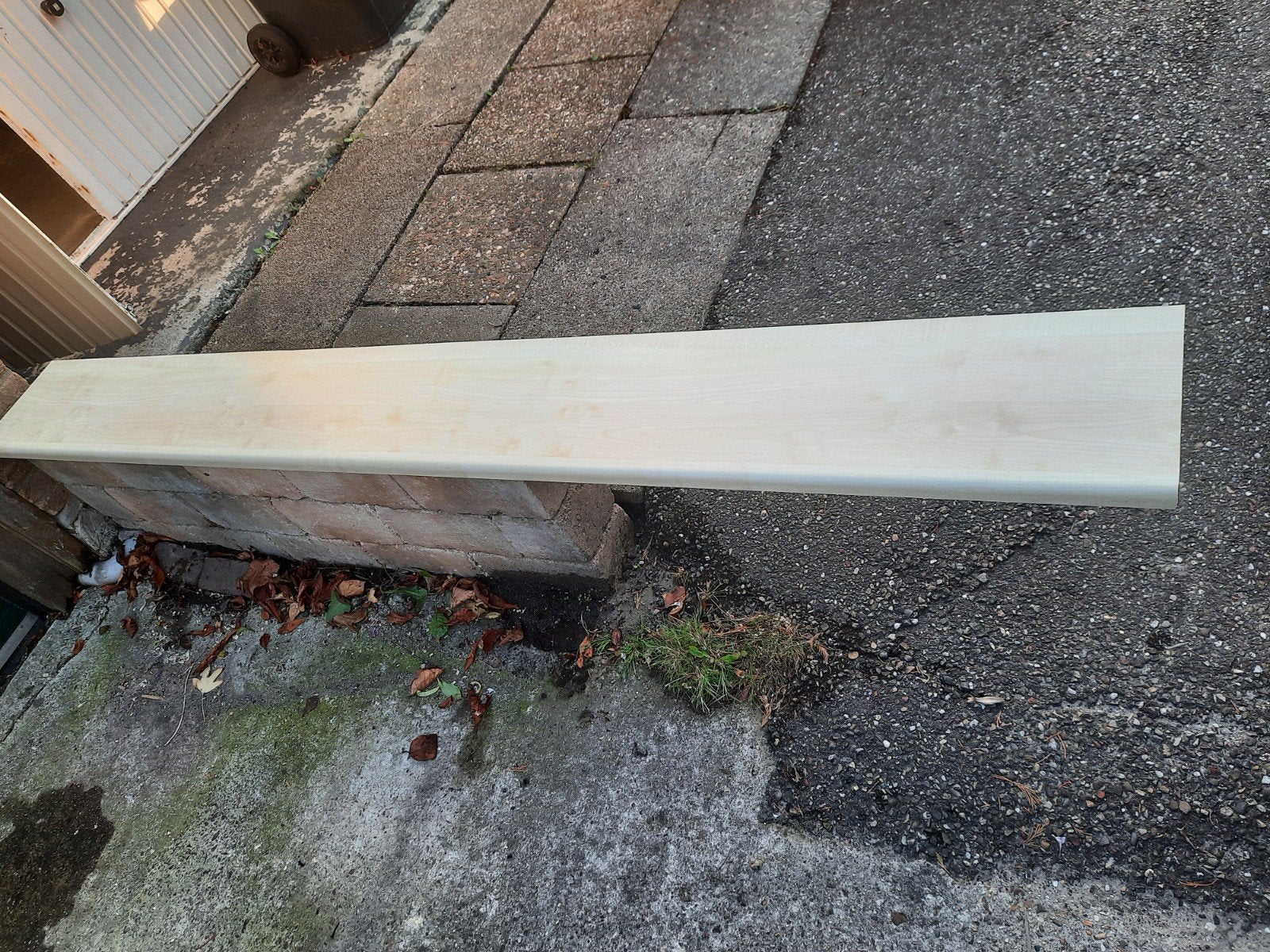 Vensterbank 275 mm breed, lengte 2385 mm, grenen look., Ophalen, Kunststof, Gebruikt, Vensterbanken