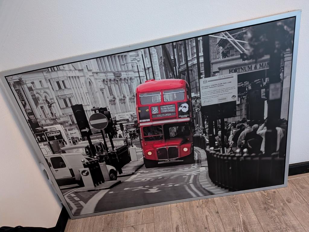 Schilderij London bus, Ophalen
