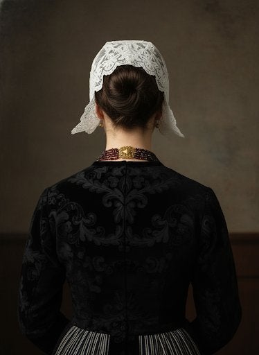 Granaten ketting met gouden slot, A. van Haasel, ca. 1780