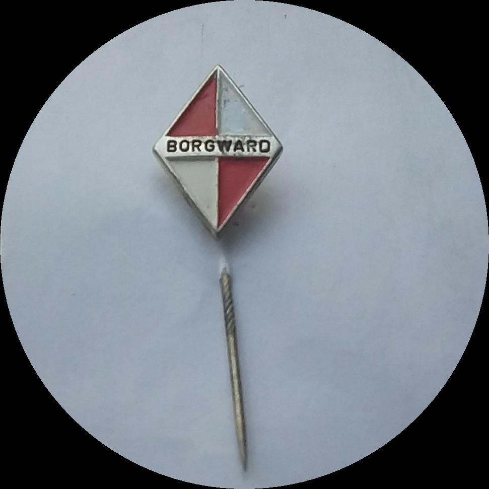 BORGWARD speldje, rood wit, Verzamelen, Speldjes, Pins en Buttons, Ophalen of Verzenden, Zo goed als nieuw, Transport, Speldje of Pin