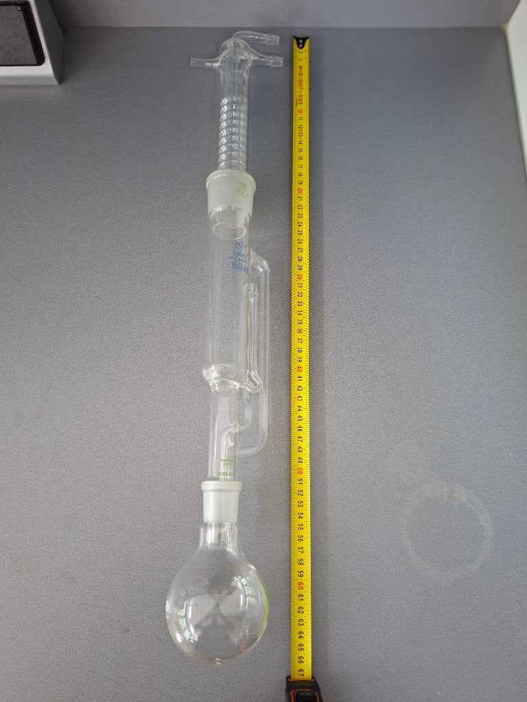 laboratorium glaswerk Soxhlet, Ophalen, Gebruikt