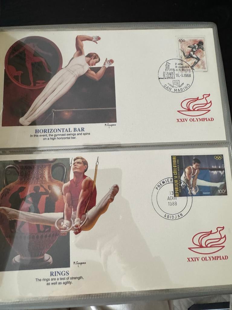 54 Olympische Spelen XXIV Olympiade enveloppe met postzegels, Postzegels en Munten, Postzegels | Eerstedagenveloppen, Verzenden