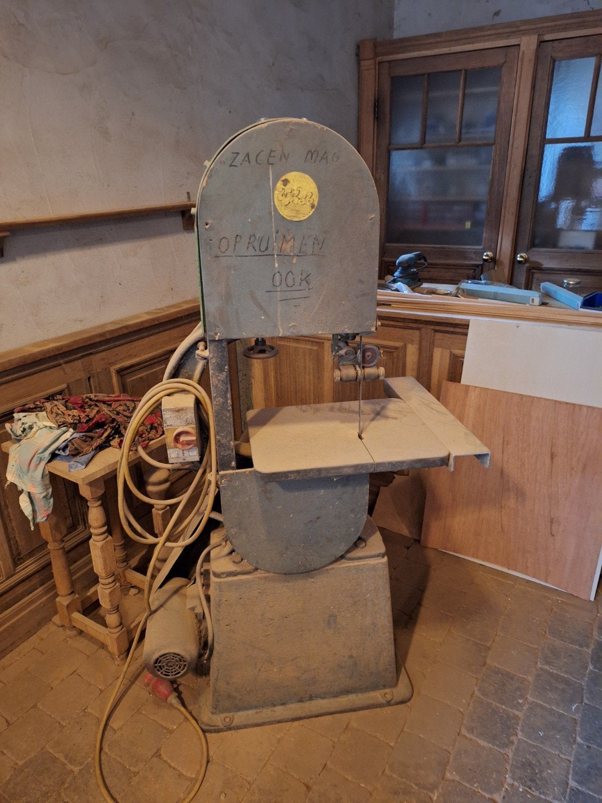 te koop lintzaag, Doe-het-zelf en Verbouw, Gereedschap | Zaagmachines, Ophalen, Gebruikt, 70 mm of meer, Lintzaag