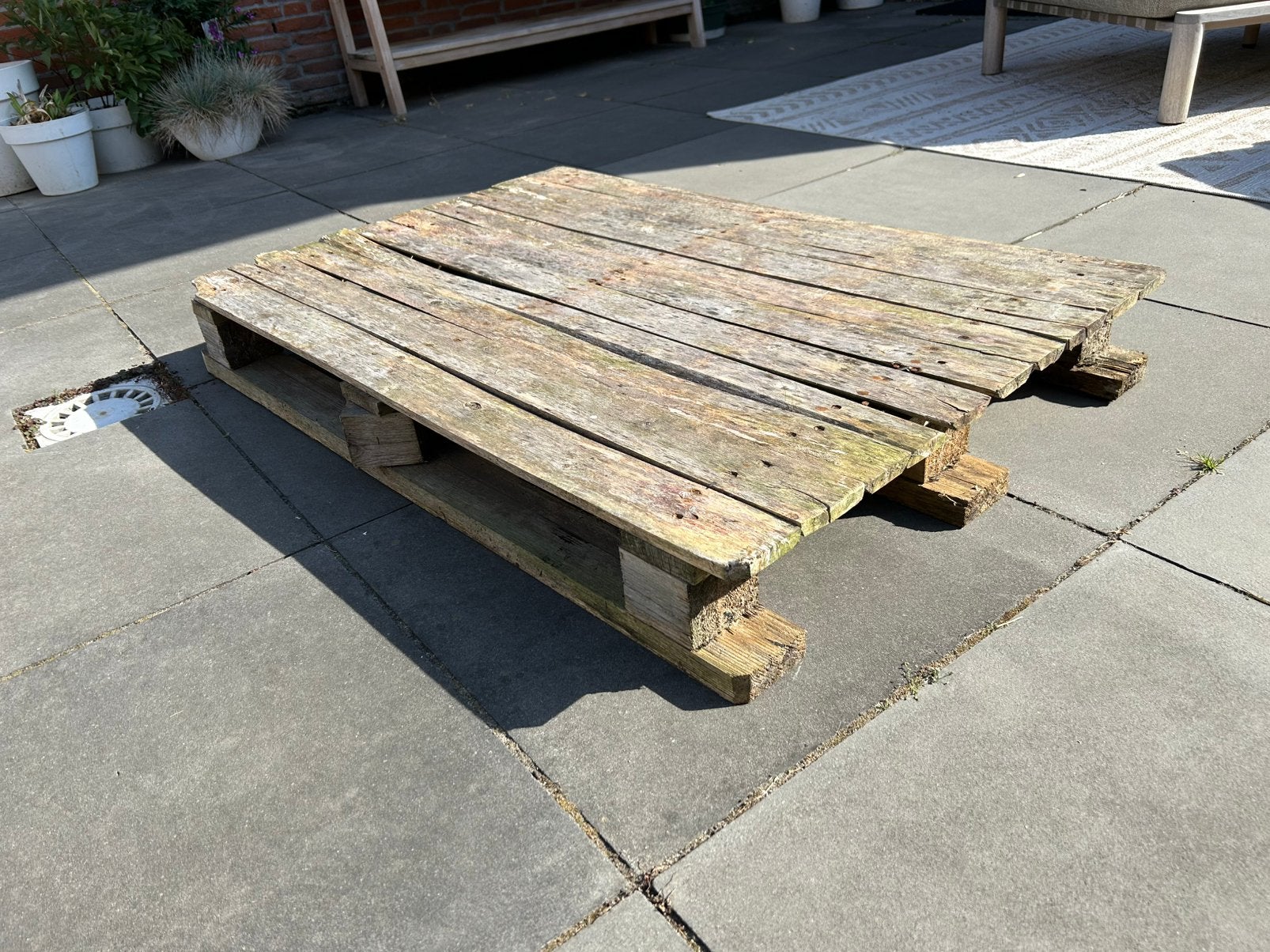 Houten pallet - gratis op te halen, Doe-het-zelf en Verbouw, Hout en Planken, Ophalen, Zo goed als nieuw, 50 mm of meer, Minder dan 200 cm