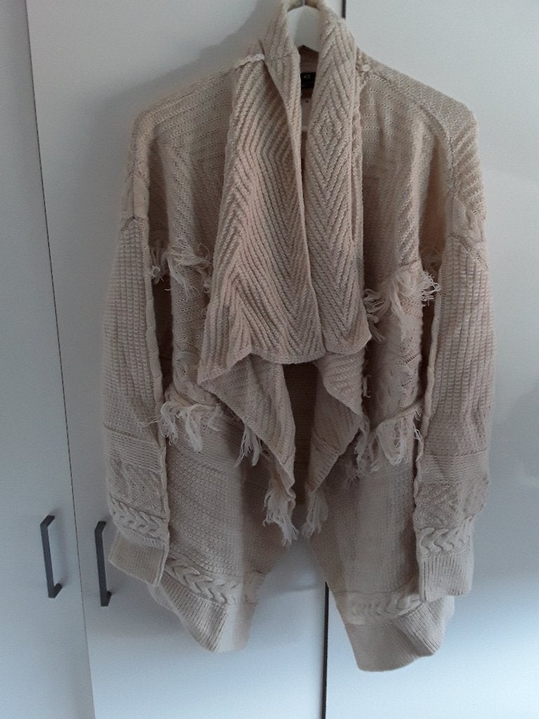 H&M Beige Vest Met Franjes Ibiza Style Maat L NIEUW, Kleding | Dames, Maat 38/40 (M), H&M, Beige, Nieuw
