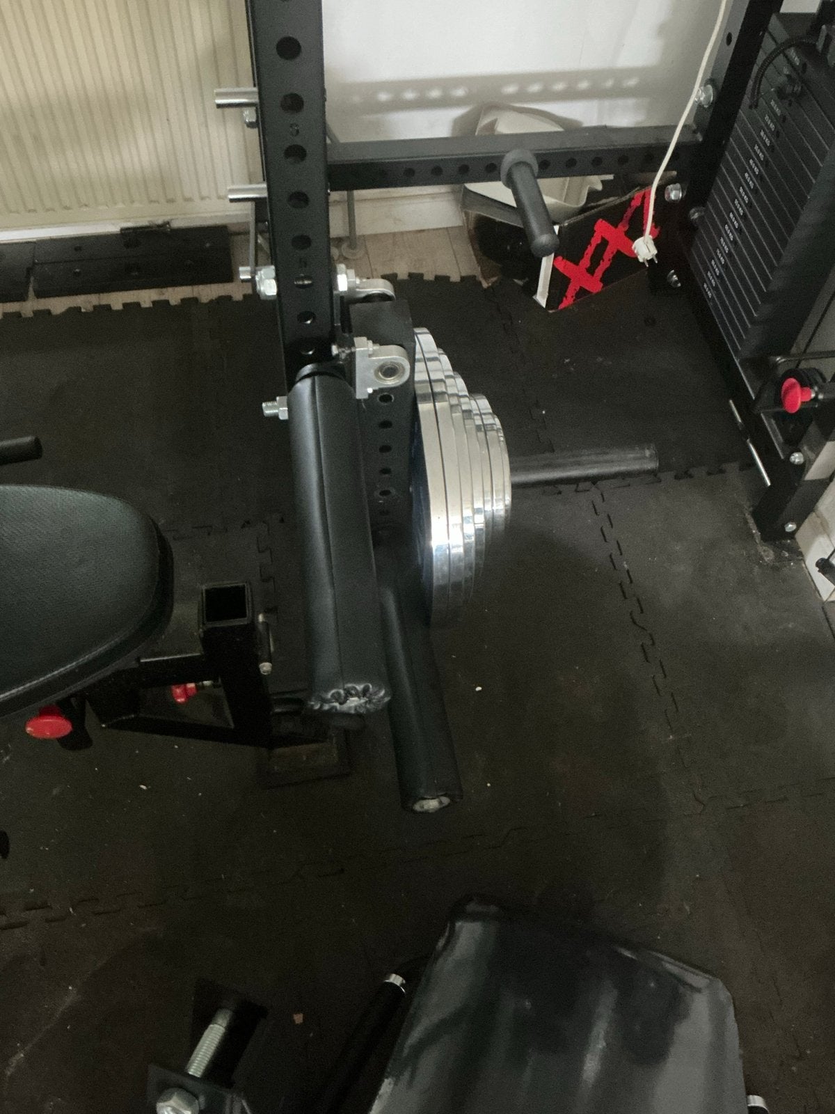 Leg Extension/Curl Attachment voor Power Rack, Sport en Fitness, Ophalen, Gebruikt, Benen, Overige typen