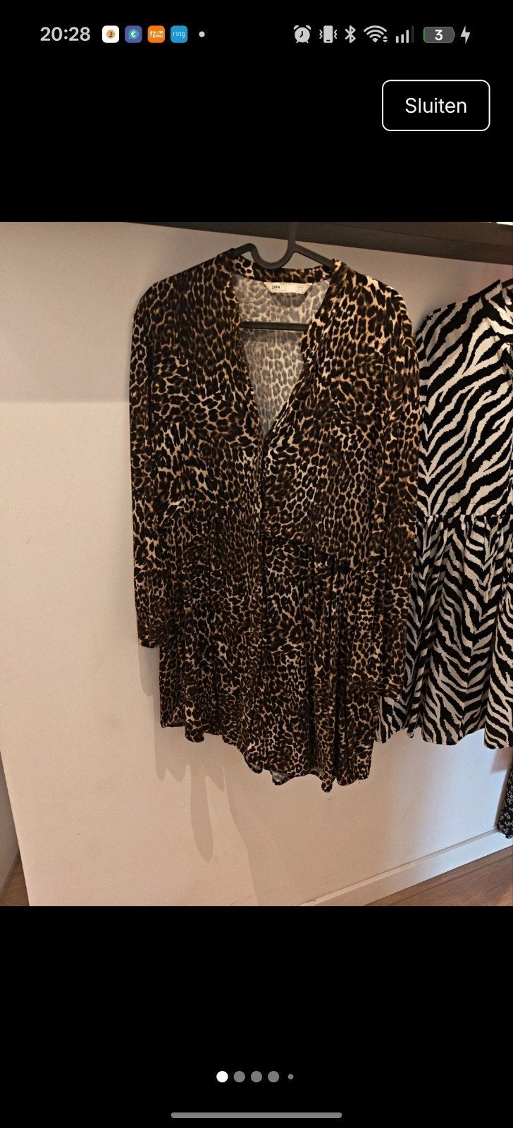 Zara Luipaardprint Jurk/Tuniek Maat M, Maat 38/40 (M), Bruin, Zara, Ophalen of Verzenden