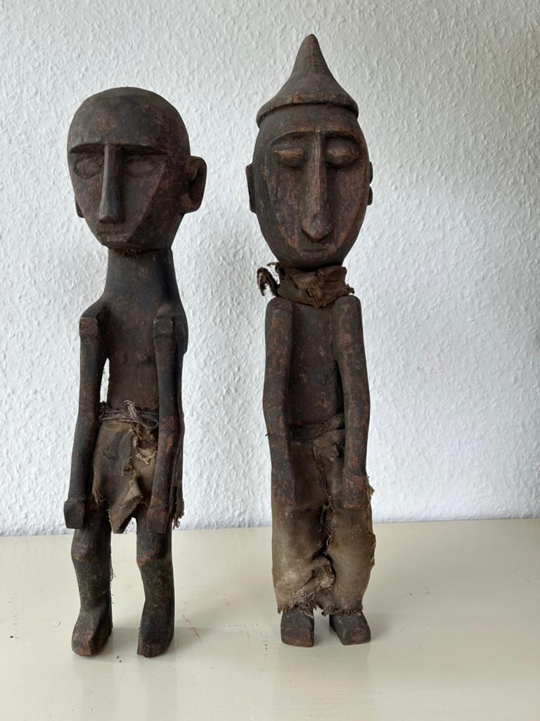 Catch oud paar Atauro Ancestor Figuren, Indoneaie tribal Art, Ophalen of Verzenden