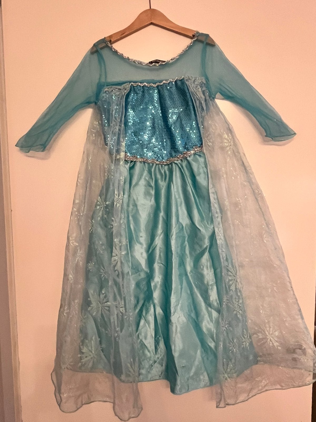 Prinsessenjurk maat 140 Frozen Elsa, Kinderen en Baby's, Carnavalskleding en Verkleedspullen, Ophalen of Verzenden, Gebruikt, 134 t/m 140