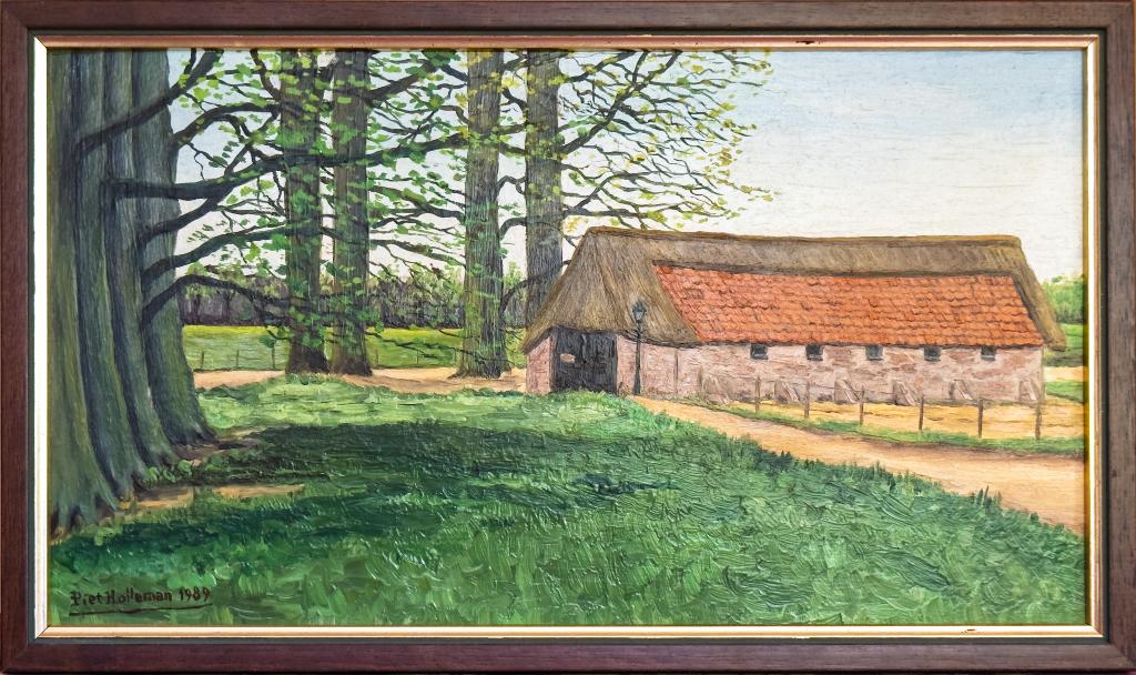 Piet Holleman (1934–2016)  Schaapskooi  Ginkelse Heide, Ede, Antiek en Kunst, Kunst | Schilderijen | Klassiek, Ophalen of Verzenden
