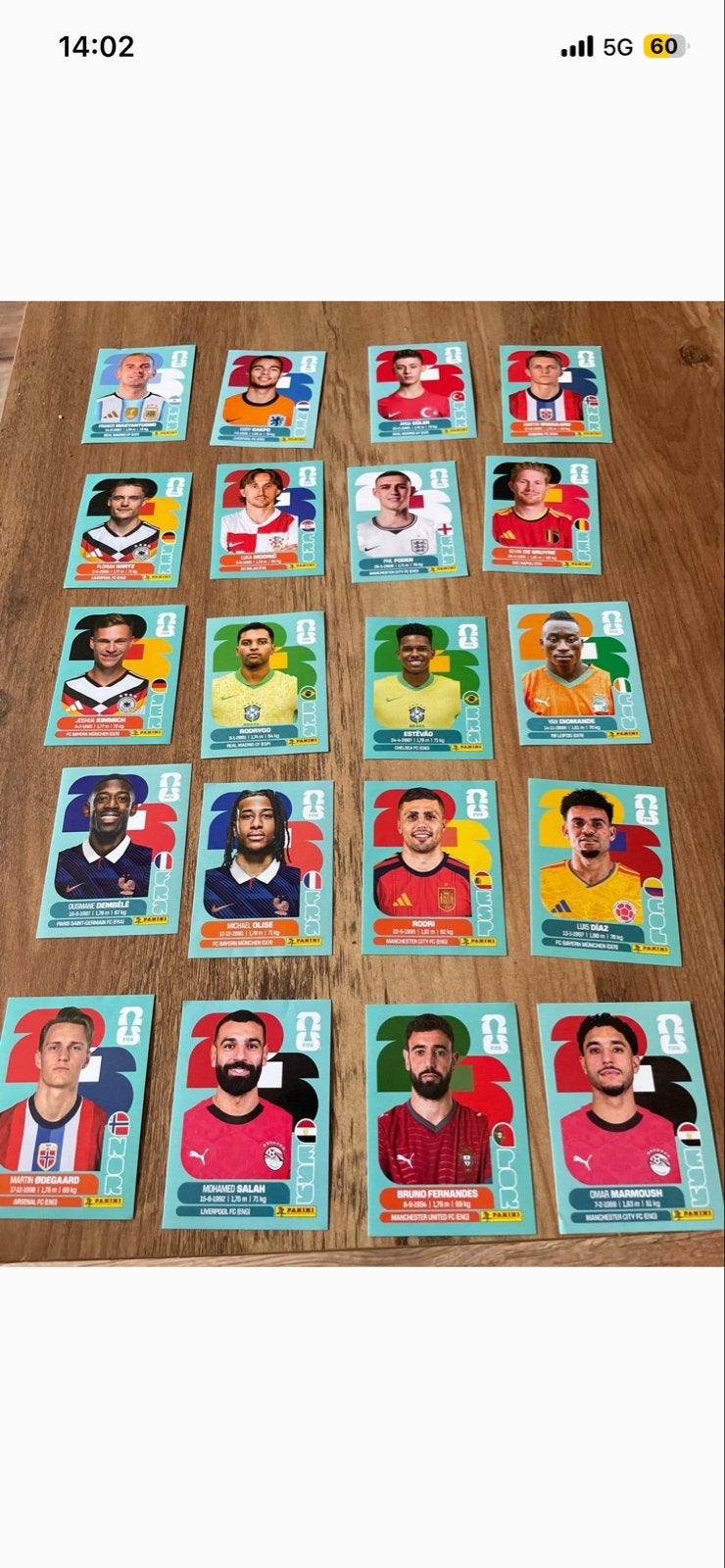 Panini Wk 2026 Voetbal Stickers, Verzamelen, Ophalen of Verzenden, Zo goed als nieuw, Buitenlandse clubs, Spelerskaart