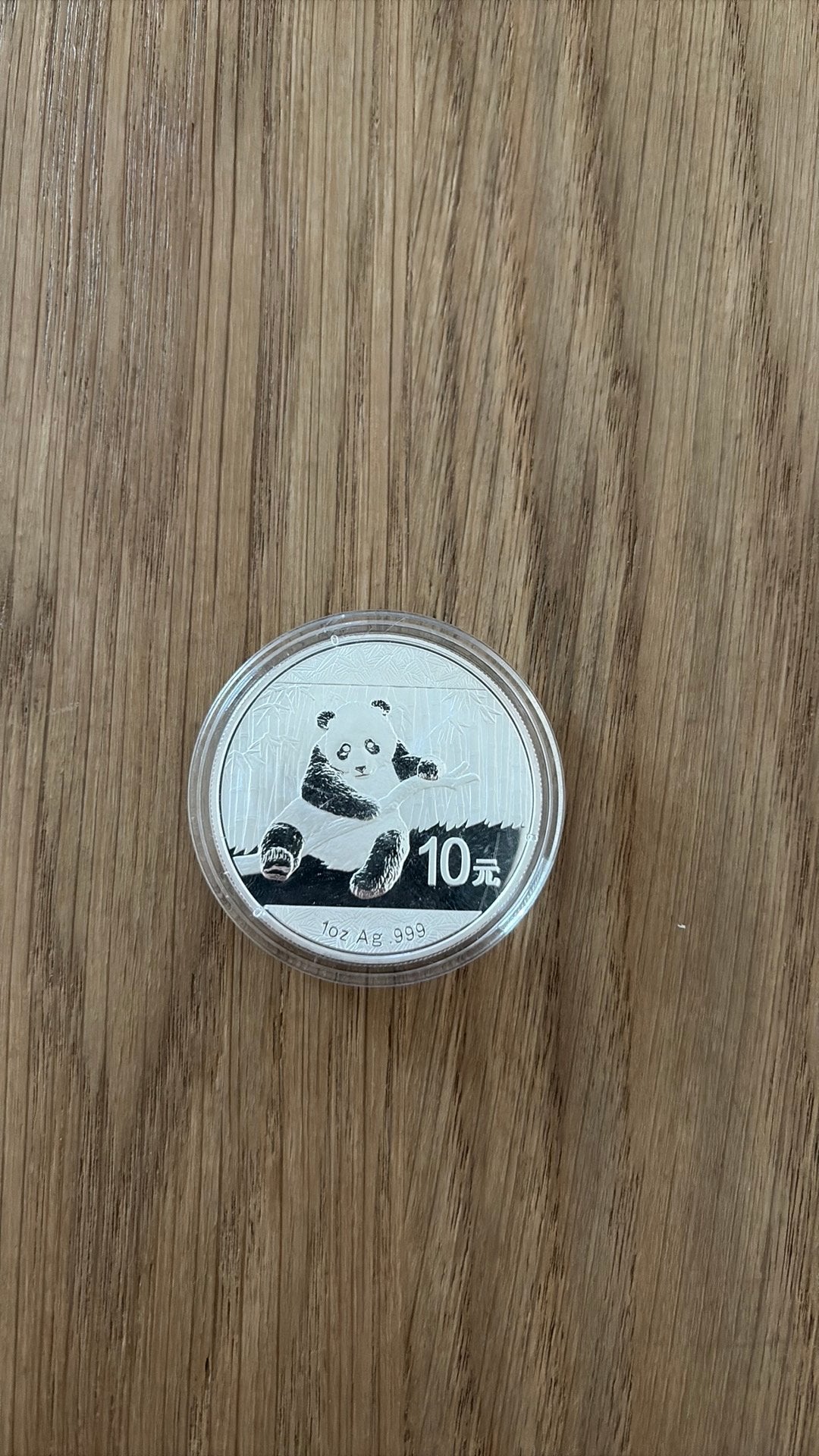 1 ounce zilveren panda china 2014 in calsule, Ophalen of Verzenden, Zilver