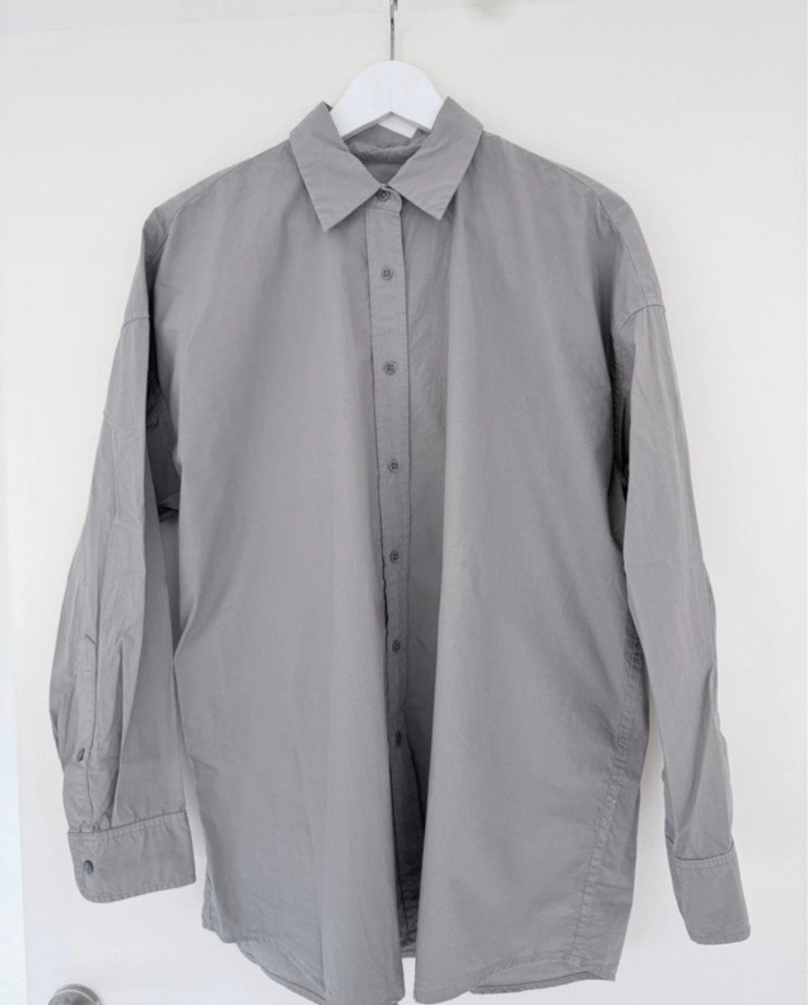 Nili Lotan grijze katoenen blouse M, Kleding | Dames, Ophalen of Verzenden, Maat 38/40 (M), Grijs