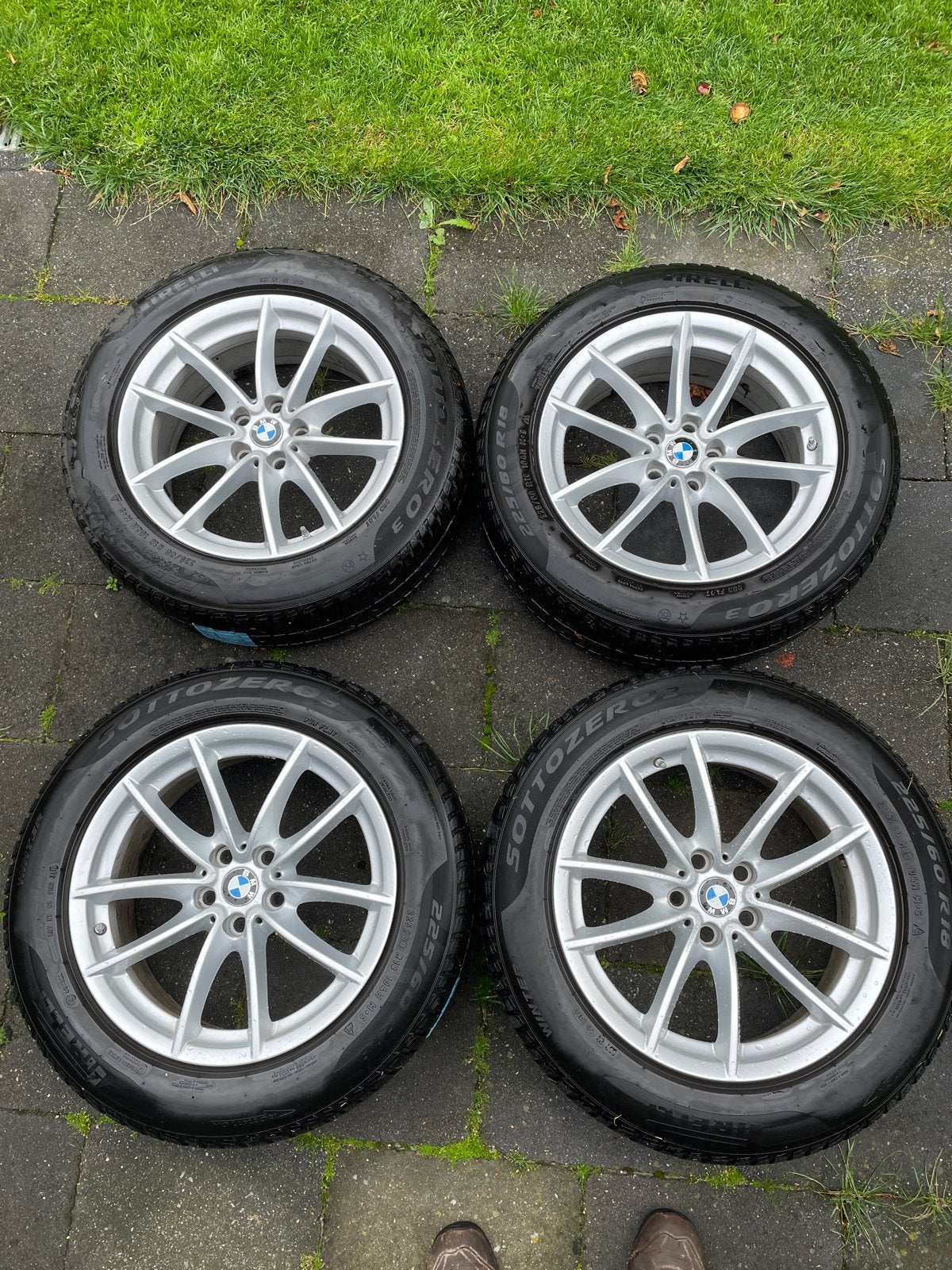 BMW X3 (F25) 18” Winterbanden met velgen - Pirelli Sottozero, 18 inch, Gebruikt, Banden en Velgen, Terreinwagen
