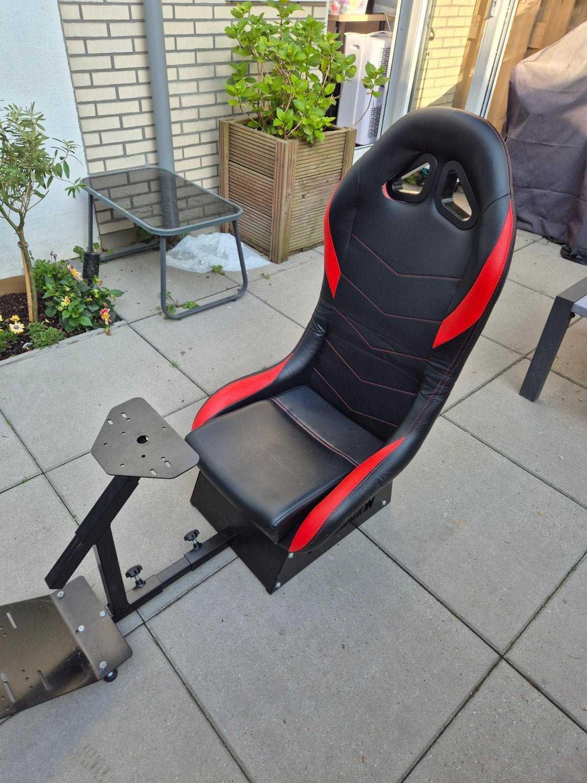 Race Stoel / Sim Racing Stoel - Zwart/Rood, Ophalen, Gebruikt