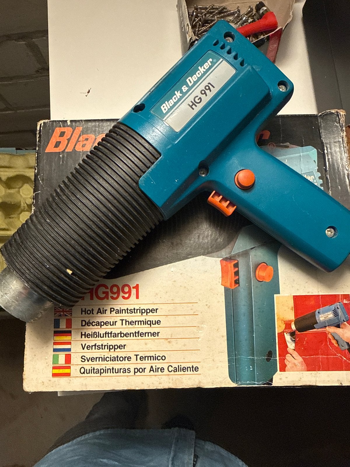 Black & Decker HG 991 Verfstripper met opzetstukken, Ophalen of Verzenden, Gebruikt, Overige typen, Bosch