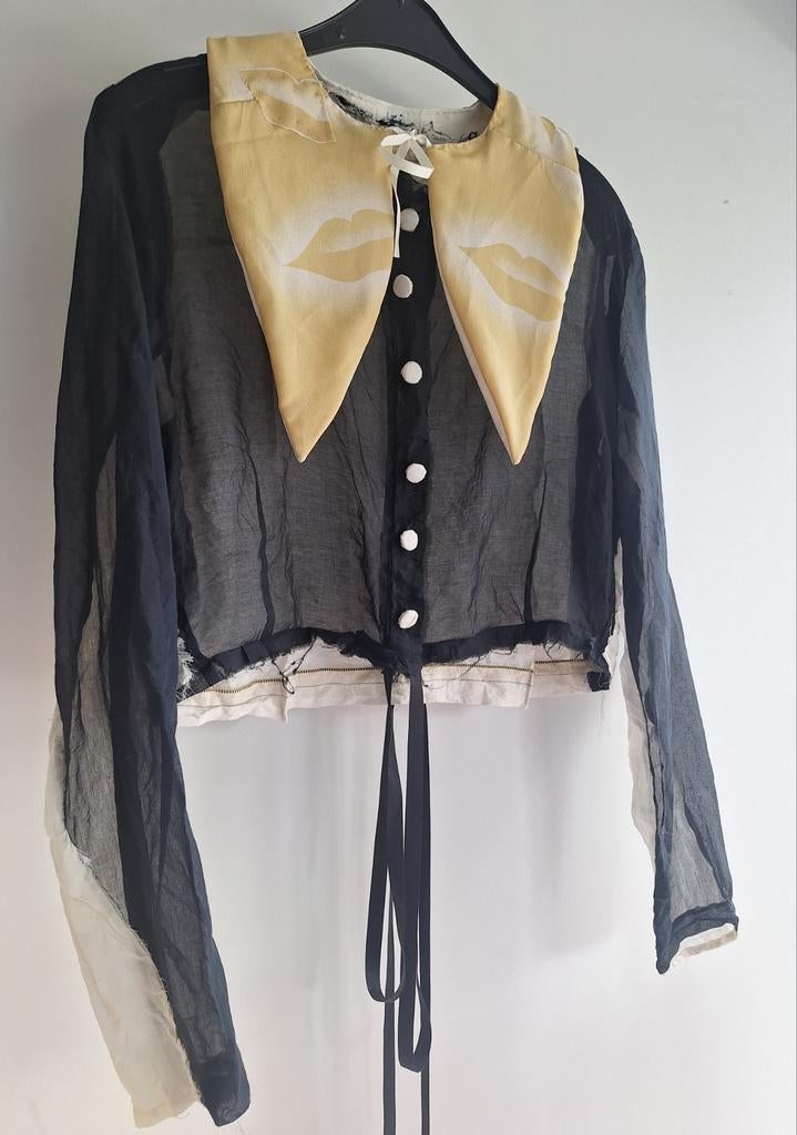 boxy blouse handgemaakt NotThatSexy op maat, Ophalen of Verzenden, Nieuw, Maat 38/40 (M), Zwart