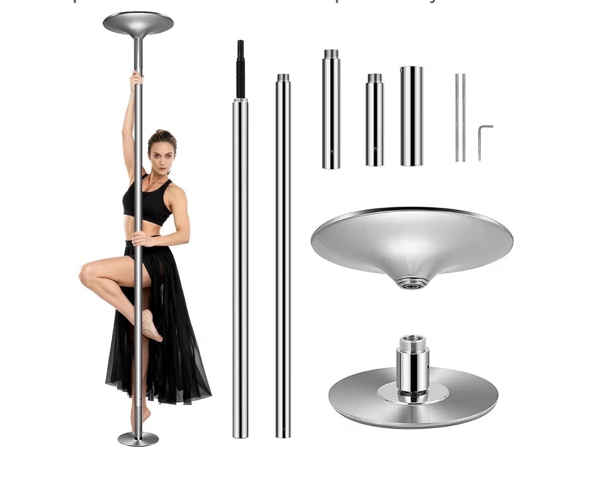 Verstelbare Danspaal / Paaldanspaal - Zilver poledance pole, Ophalen, Zo goed als nieuw