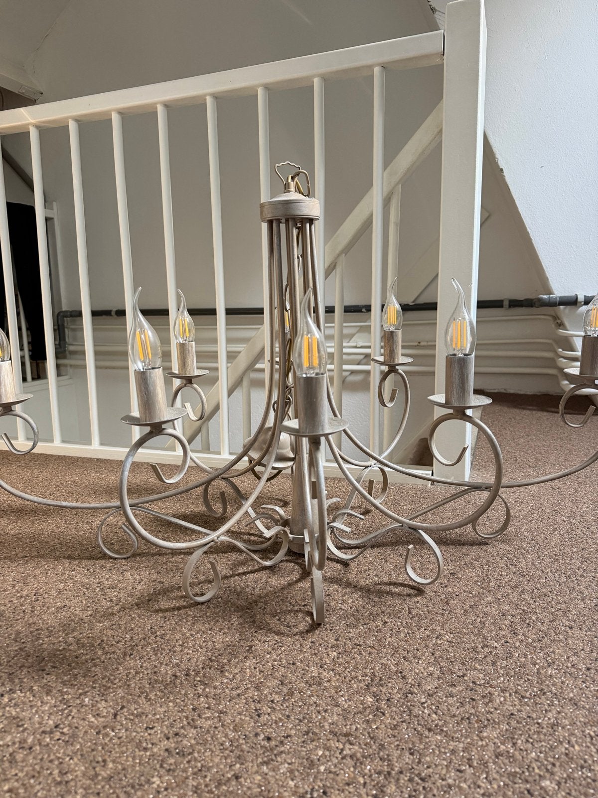 Barok lamp zo goed als nieuw - Taupe kleur, Huis en Inrichting, Ophalen of Verzenden, Zo goed als nieuw, Metaal