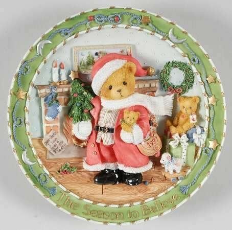 Cherished teddies Bord, Verzamelen, Beren en Cherished Teddies, Ophalen of Verzenden, Zo goed als nieuw, Beeldje, Cherished Teddies