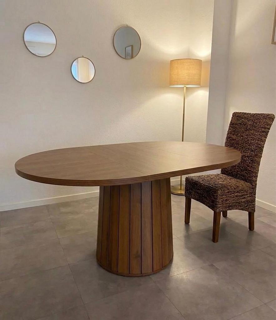 Nieuwe Ovale Eettafel - Rustiek Bruin, Huis en Inrichting, Tafels | Eettafels, Ophalen, 100 tot 150 cm, Nieuw, Vijf personen of meer